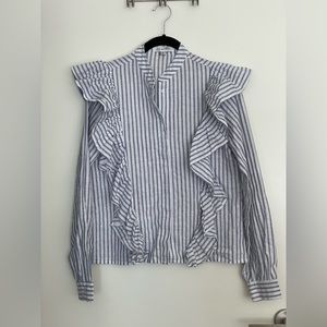 Martin UO ruffle button down shirt S